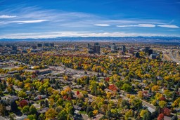 Aerial view of Aurora, Colorado.