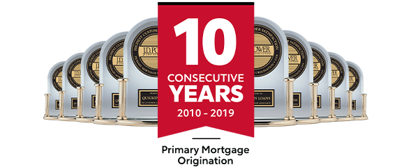 J.D. Power - 10 Consecutive Years - Primary Mortgage Origination