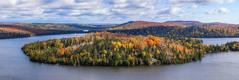 Superior National Forest on Caribou Lake in Minnesota.