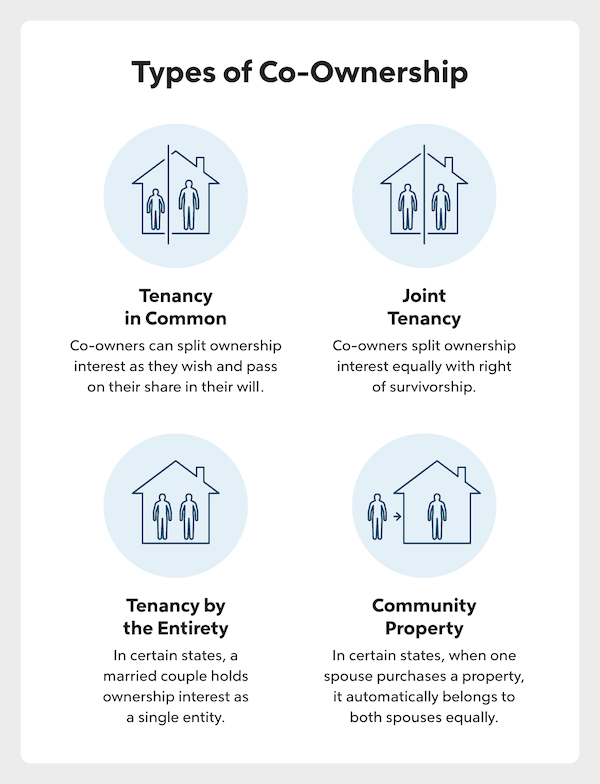 Infographic describing different types of co-ownership.