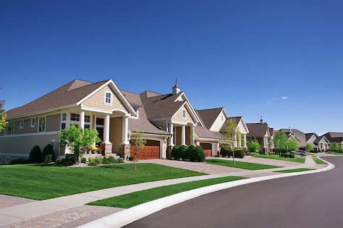 Row of homes.