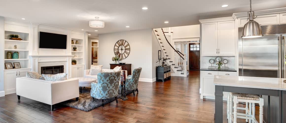 Furnished Living Room in New Luxury Home