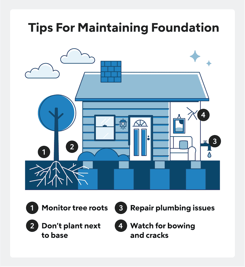 Tips For Maintaining Foundation infographic.