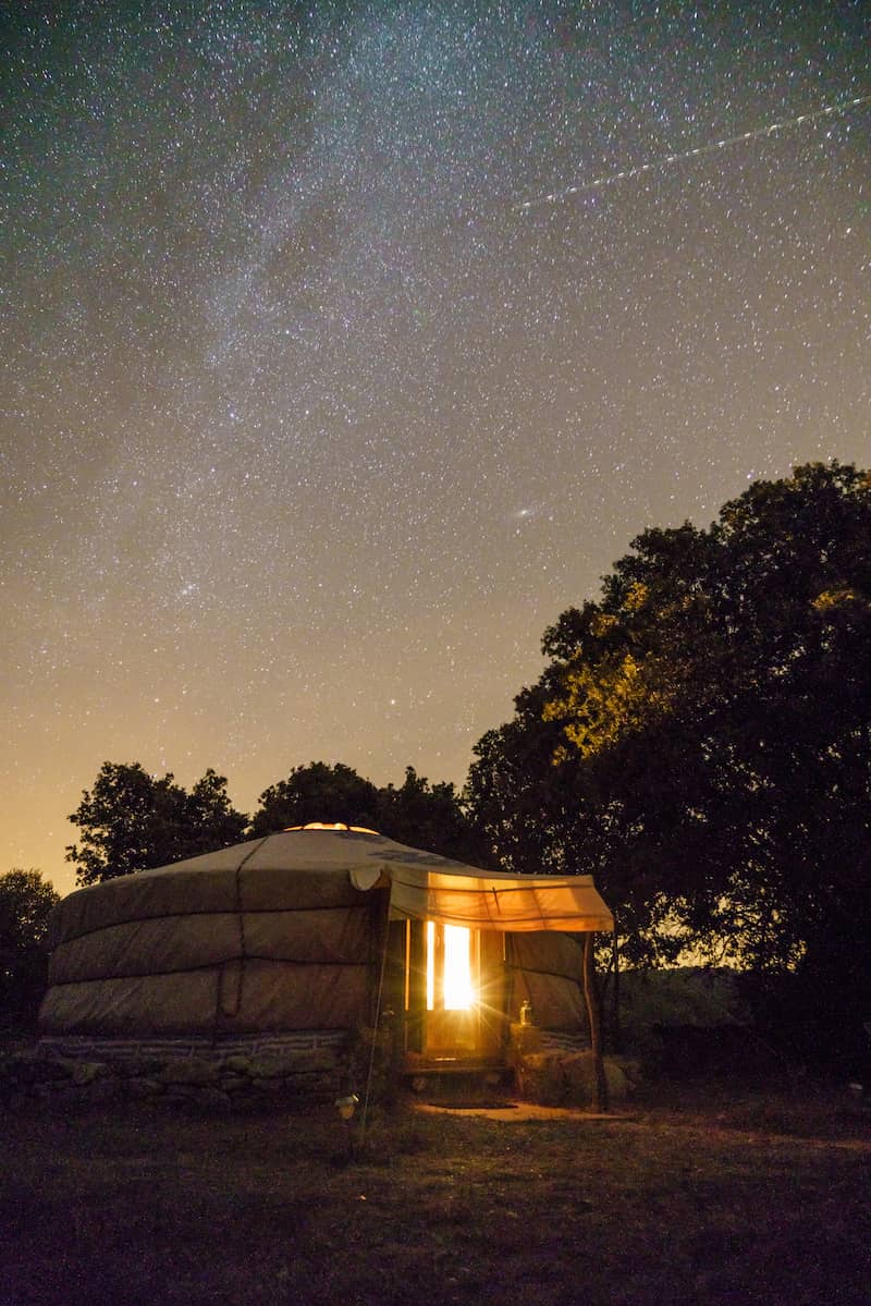 Tent at night