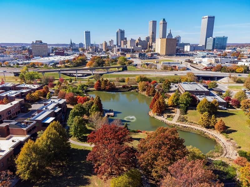 Fall view of downtown Oklahoma.