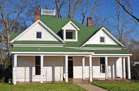 Abandoned House With Green Roof