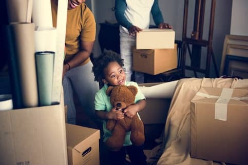 Family Moving In To New Home 