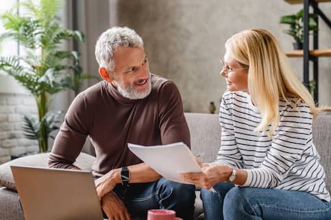 couple discussing finances