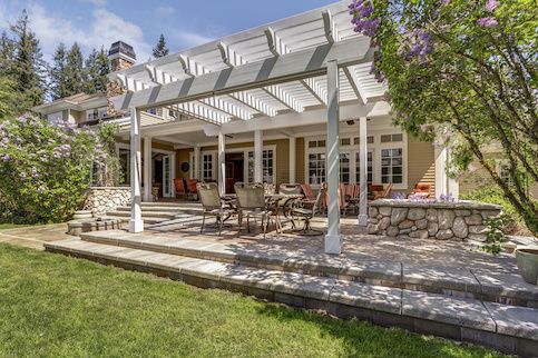 Spacious luxury back patio.