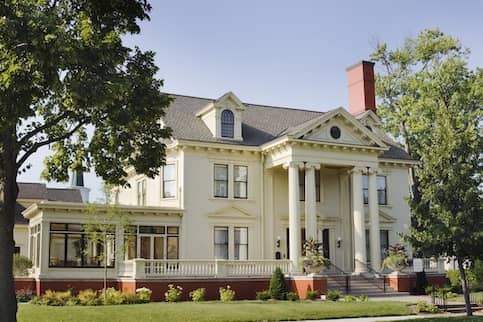Exterior view of a classical style home.