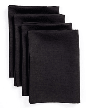 Black table napkins.