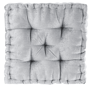 Gray floor cushion.