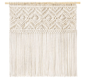 Macrame wall hanging decor.