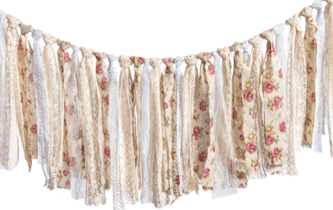 Rag garland decor.