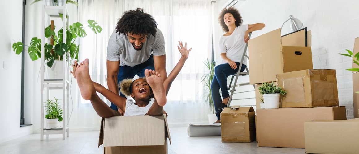 Black Family Moving 