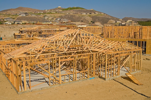 New residential neighborhood under construction.